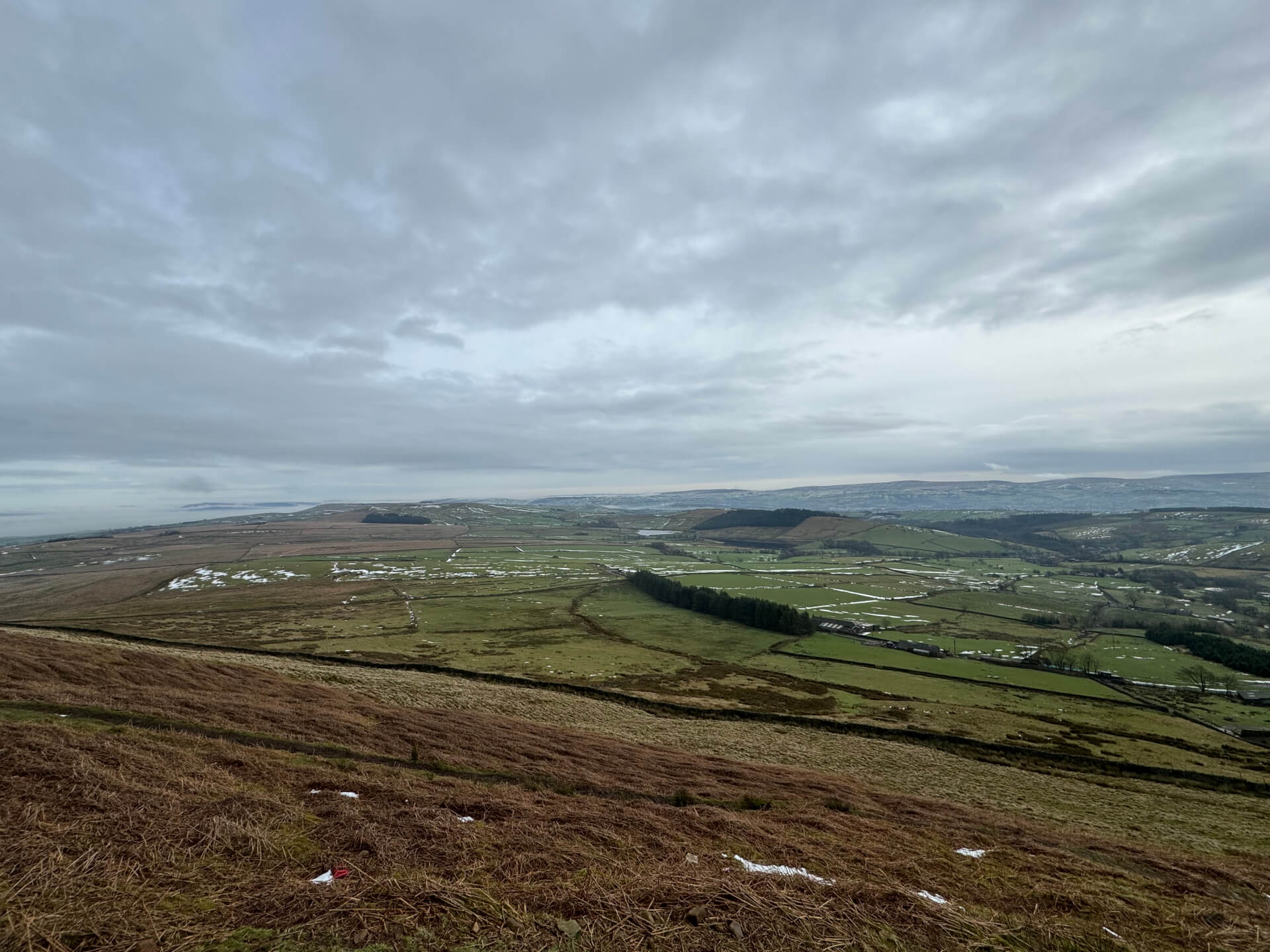 View from Pendle Hill in winter