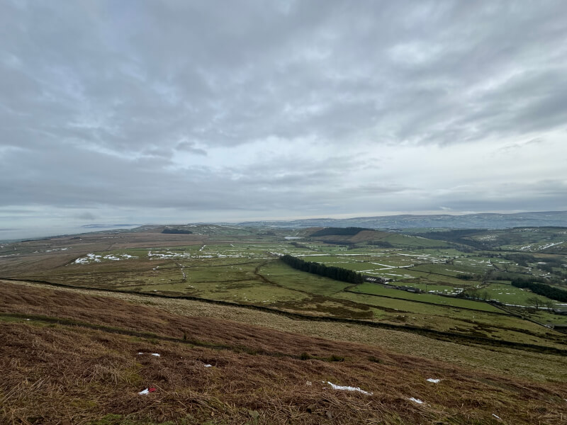 View from Pendle Hill in winter