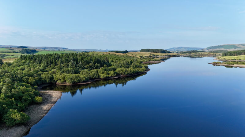 Drone view of Stocks Reservoir