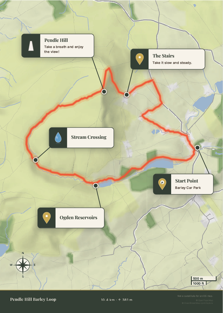 Pendle Hill Map